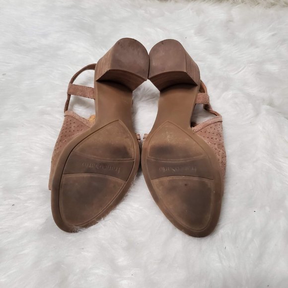 Franco Sarto Womens Harlet 2 Dress Sandals Suede Perforated Taupe, 9 - Picture 7 of 9